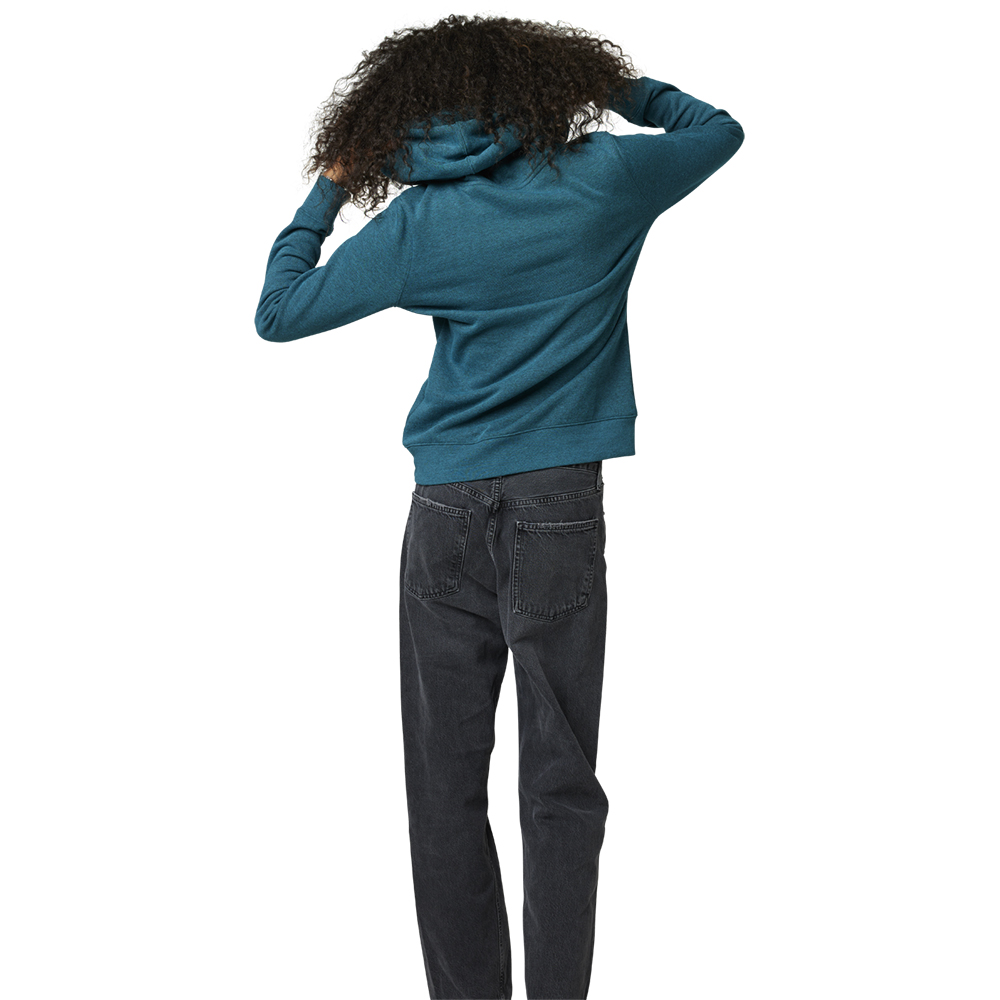 Fox Boundary Pullover Fleece Hoody Ladies Heather Maui Blue - Image 3
