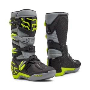 Fox Comp Motocross Boots Youth Grey/Yellow - Image 2