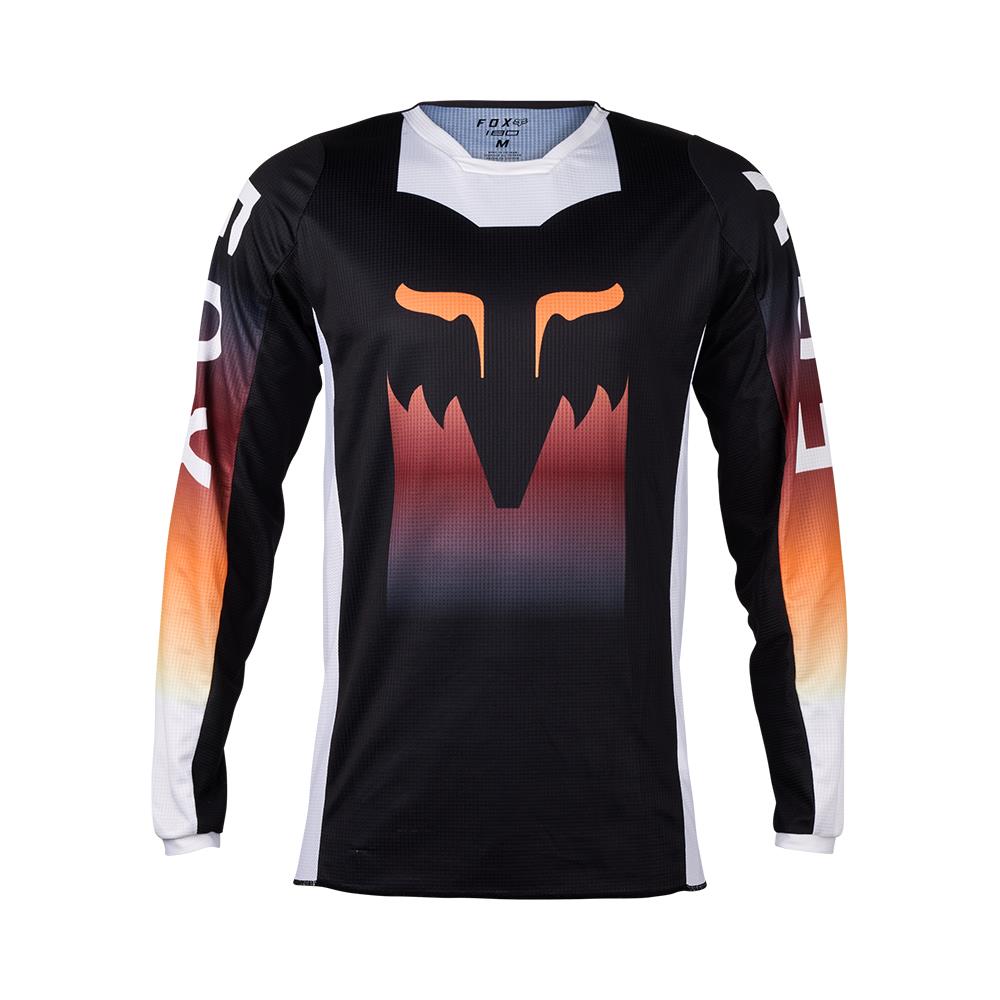 Fox 180 Flora Motocross Jersey Black - Image 1