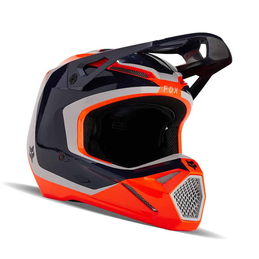 Fox V1 Nitro Motocross Helmet Youth Flo Orange
