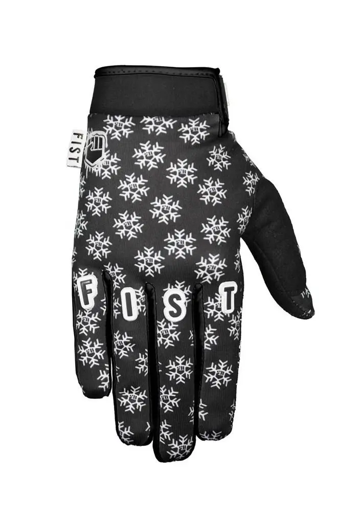 Fist Frost FIngets Cold Weather Gloves Snowflake Black