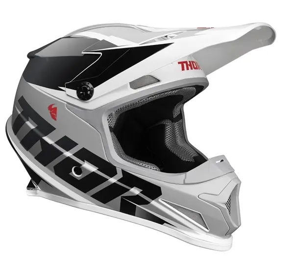 HELMET S22 THOR MX SECTOR FADER BLACK WHITE 3XL