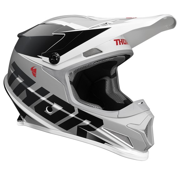 HELMET S22 THOR MX SECTOR FADER BLACK WHITE 3XL - Image 1