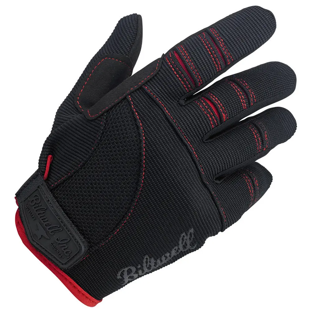 Biltwell Textile Moto Gloves Black/Red
