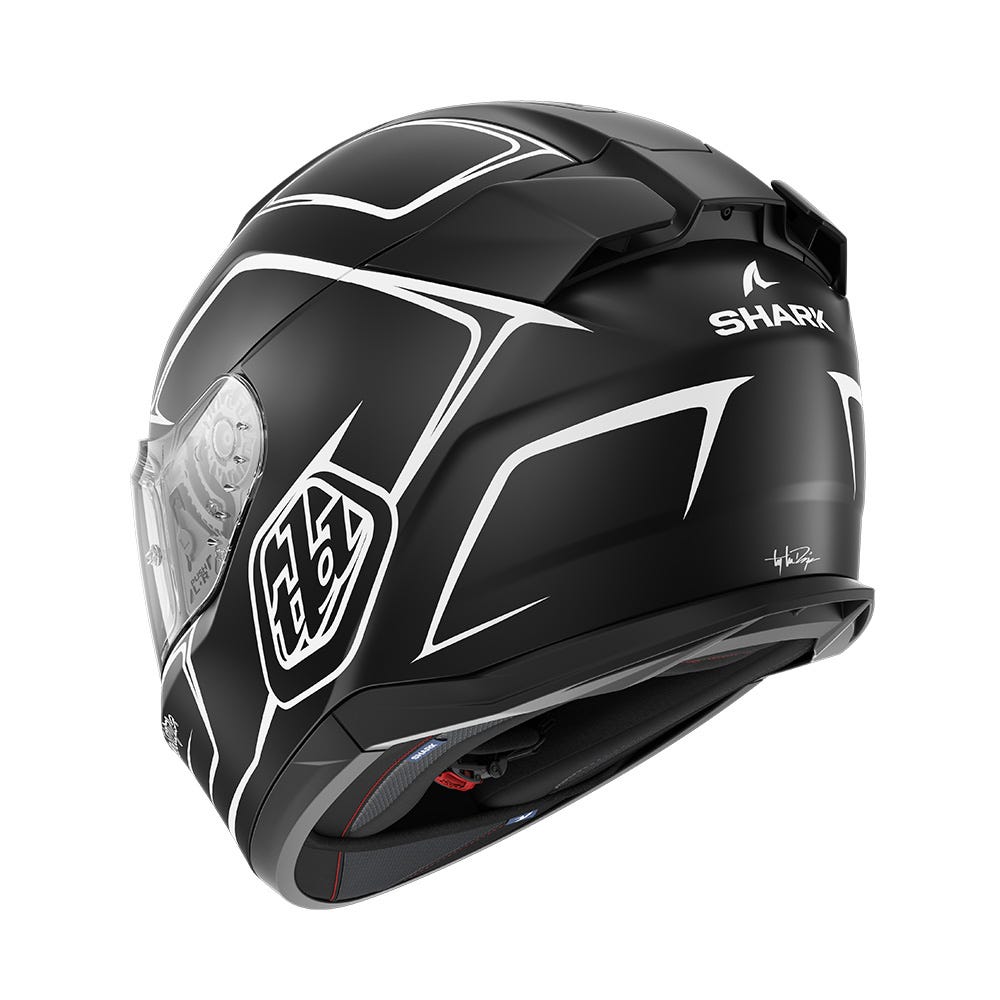 SHARK D-SKWAL 3  Drone Troy Lee Designs Road Helmet Black/White - Image 2