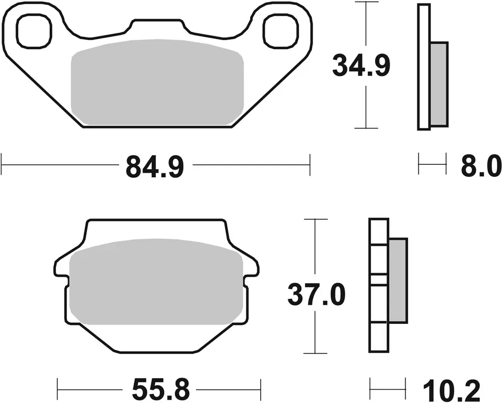 SBS 591RSI Front/Rear Brake Pads