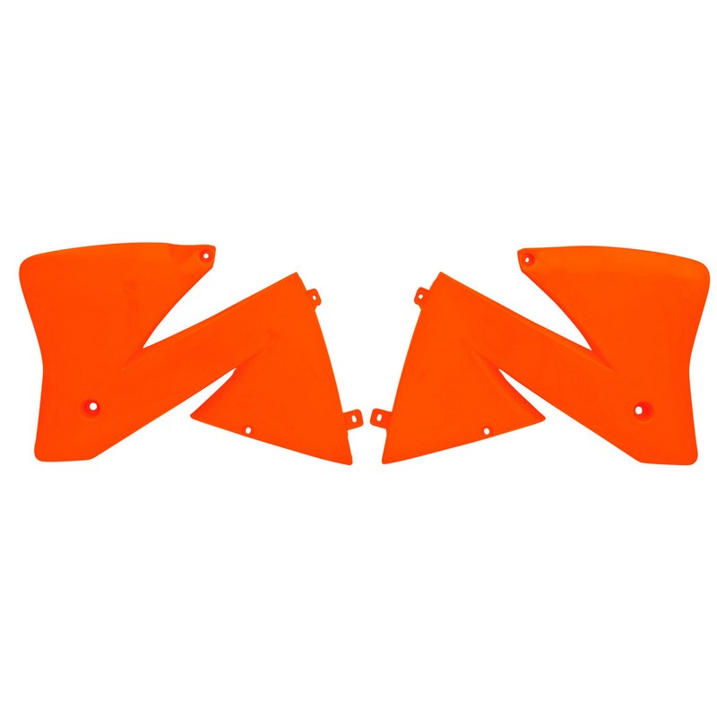 RADIATOR SHROUDS  RTECH KTM 200EXC 250EXC 400EXCF 520EXCF 01-02 400SXF 520SXF 2000 ORANGE - Image 1