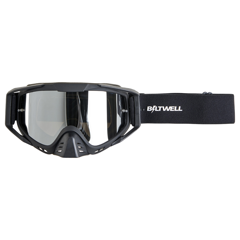 Biltwell Ridgeline Bolt's Motocross Goggles Black/White - Image 1