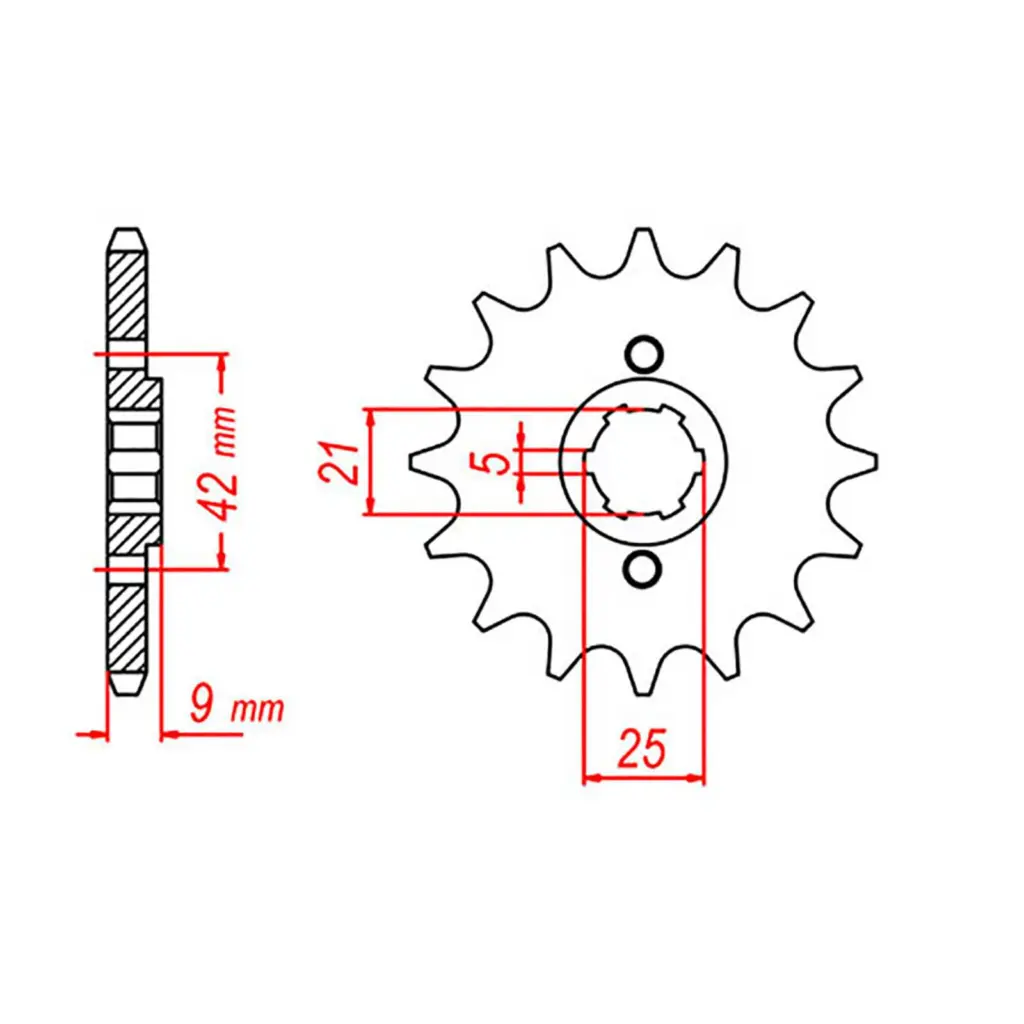 SPKT FRONT OE STEEL 576 19T #428 - INDENT