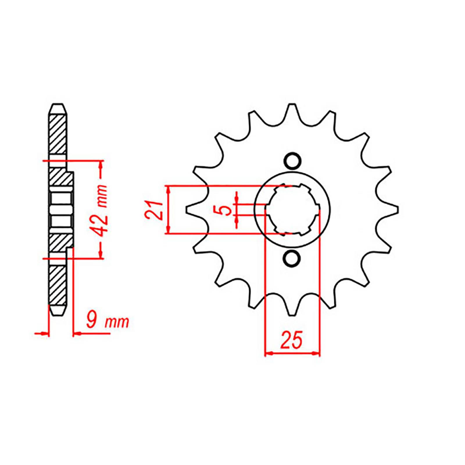 SPKT FRONT OE STEEL 576 19T #428 - INDENT - Image 1