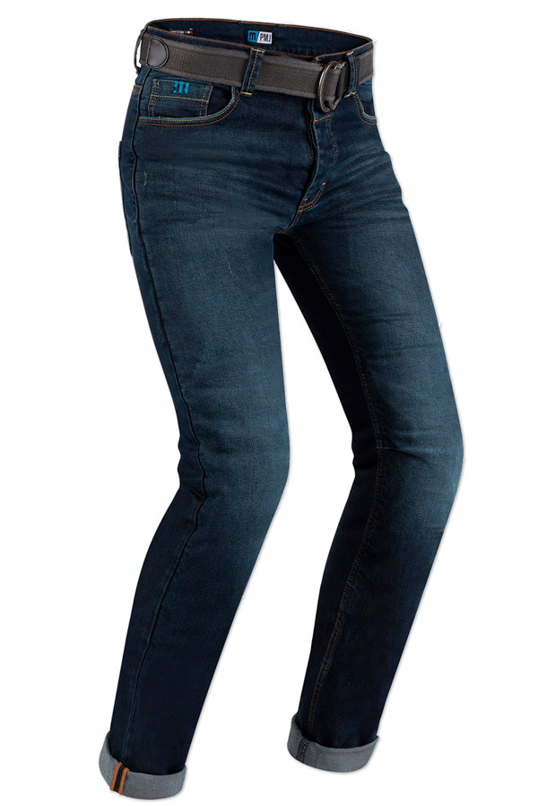 CAFE RACER JEANS WITH BELT MID BLUE 28 - Image 4