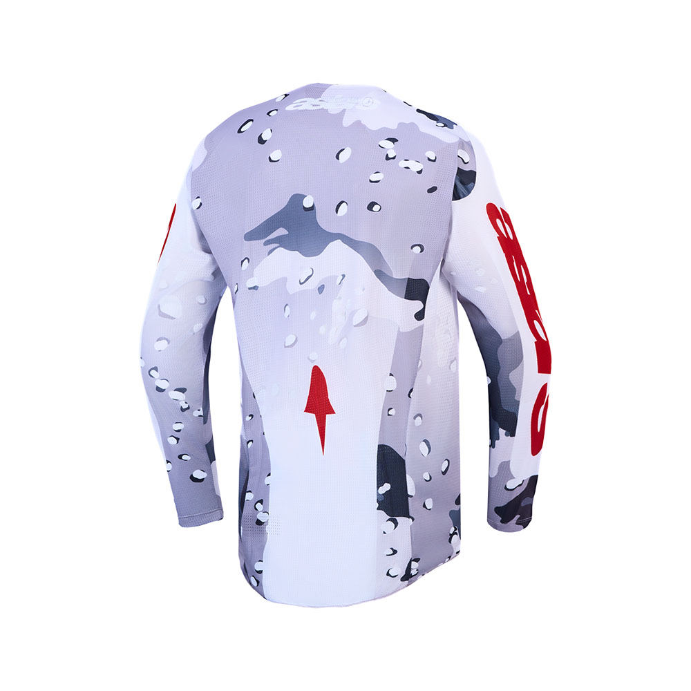 Racer Air Lone Jersey Gray Camo/White/Fire Red M - Image 2
