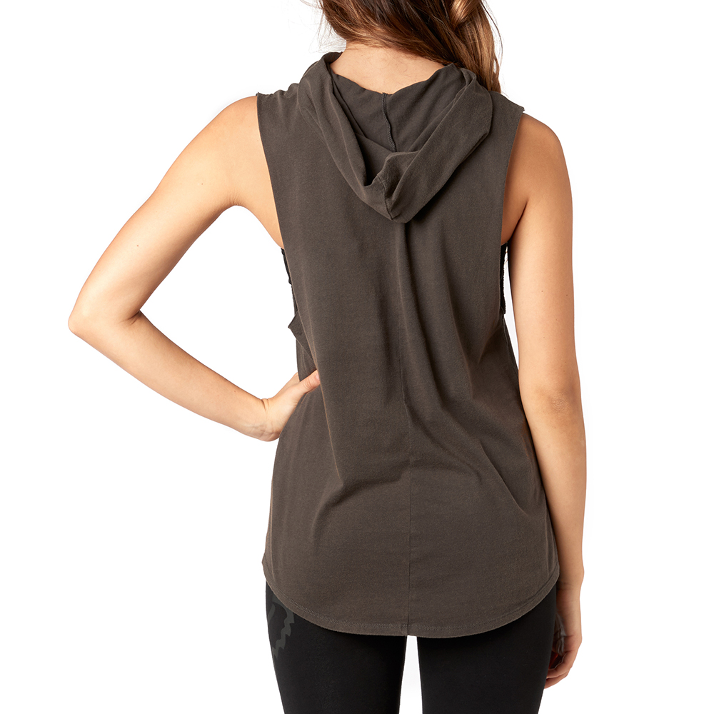 Tank Top Fox L. Stym Hooded Black Vintage - Image 2
