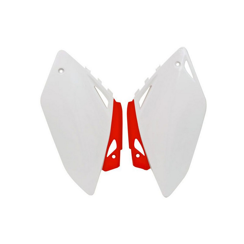 SIDEPANELS RTECH CRF450R 07-08  WHITE RED - Image 1
