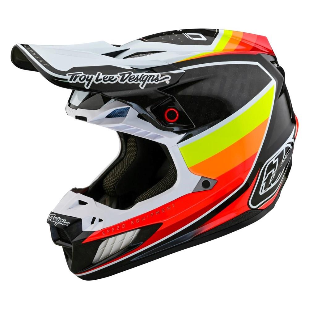 Troy Lee Designs SE5 ECE Carbon Reverb Motocross Helmet Black / Sunset - Image 3