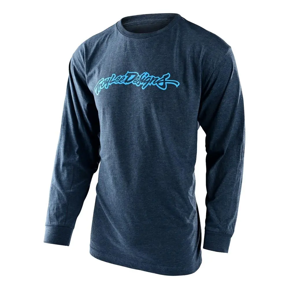 Troy Lee Designs History Long Sleeve Tee Navy Heather