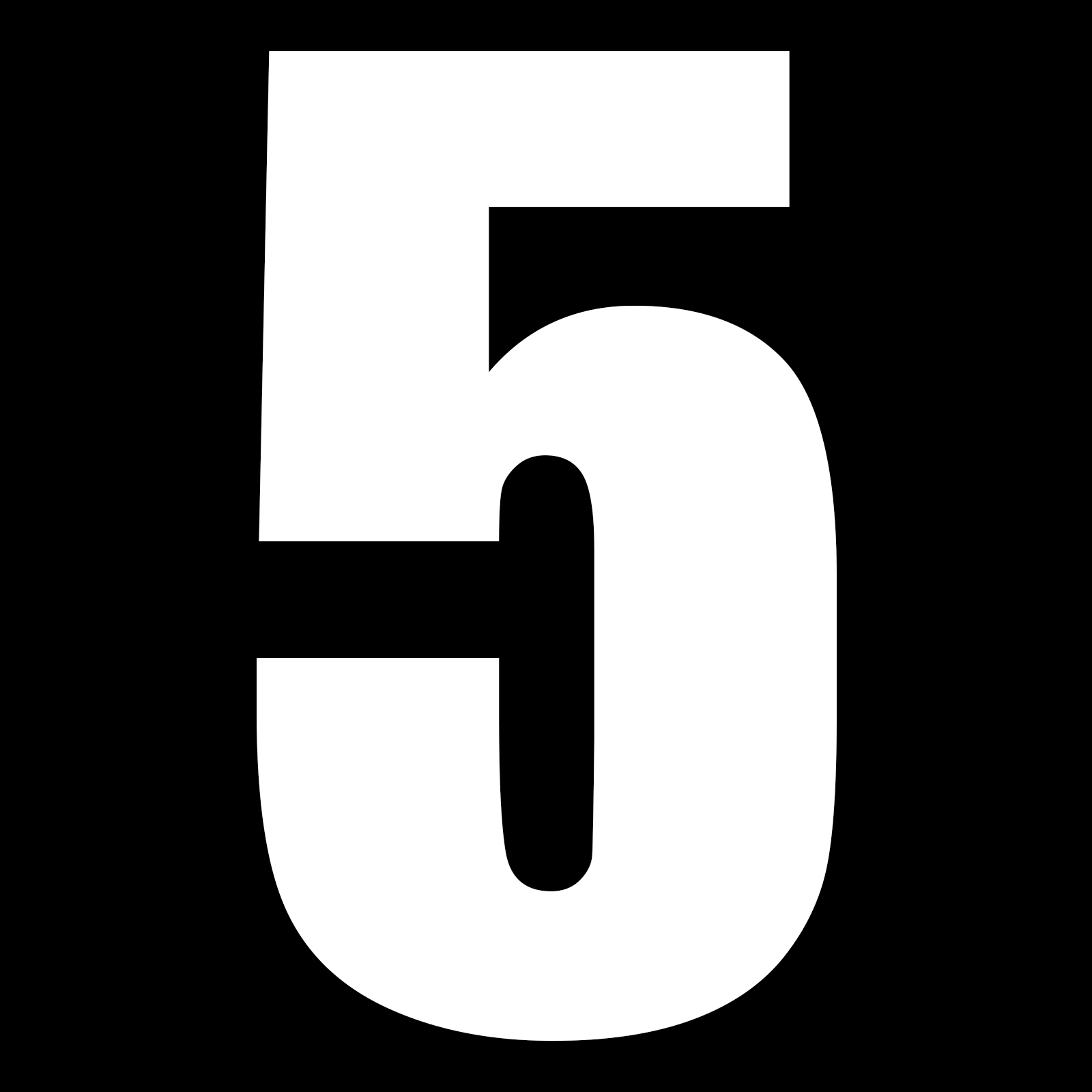 MOTION STD NUMBERS MX2 WHITE "5" 3PCS - Image 1