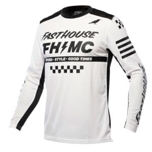 Fasthouse Youth A/C Elrod Motocross Jersey White - Image 1