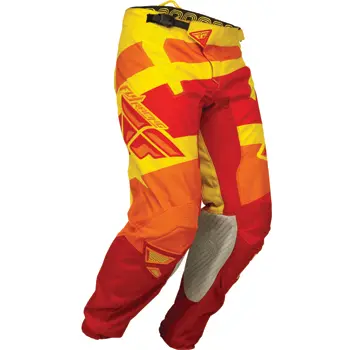 Motocross Pants Fly 2014 Kinetic "Blocks" Red/Yellow