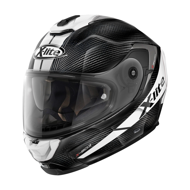 Nolane X-Lite X903 Ultra Carbon Grand Tour Road Helmet Carbon/White - Image 2