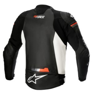 Alpinestars GP Force Leather Road Jacket Black/White/Fluro Red - Image 2