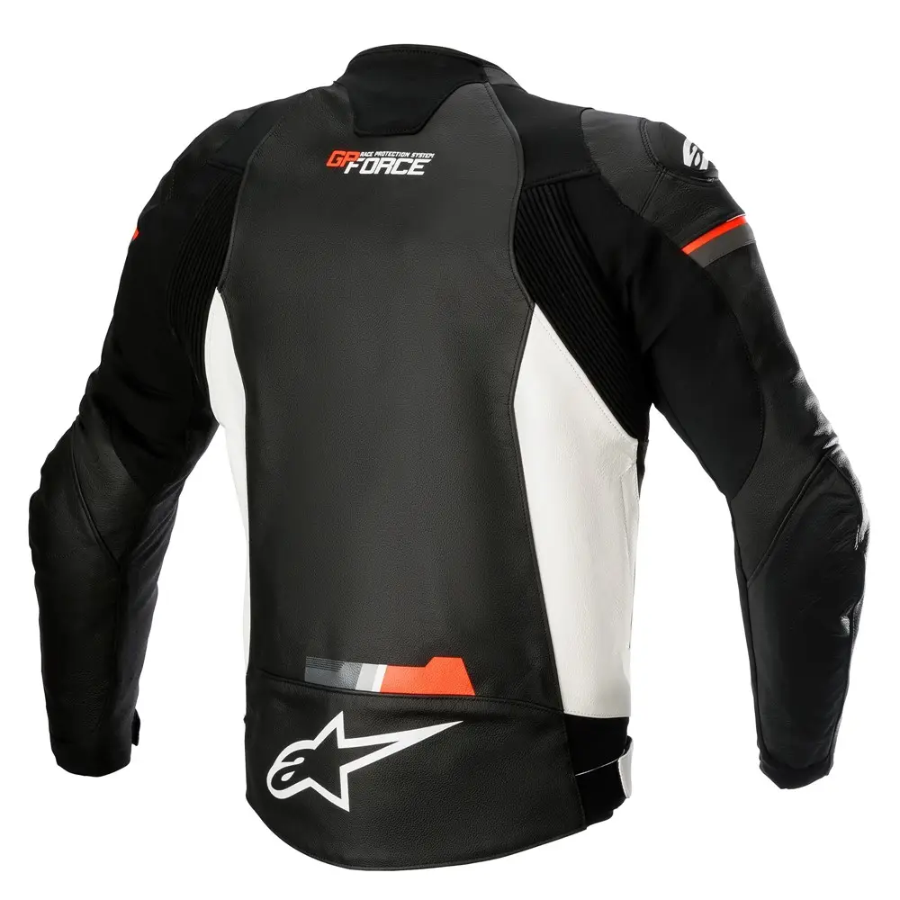 Alpinestars GP Force Leather Road Jacket Black/White/Fluro Red