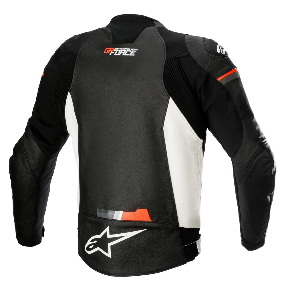 Alpinestars GP Force Leather Road Jacket Black/White/Fluro Red - Image 2