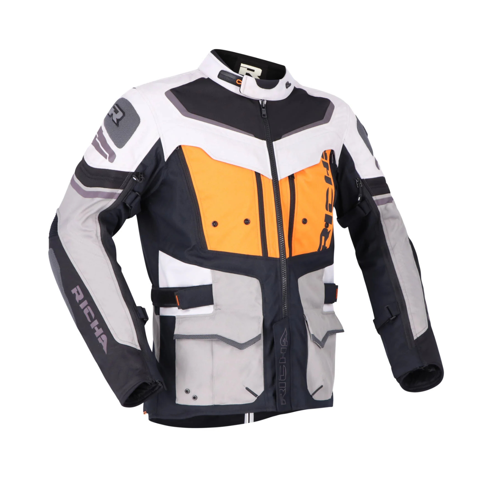 Richa Infinity 2 Adventure Jacket - Black / Orange (XL)) - Image 1