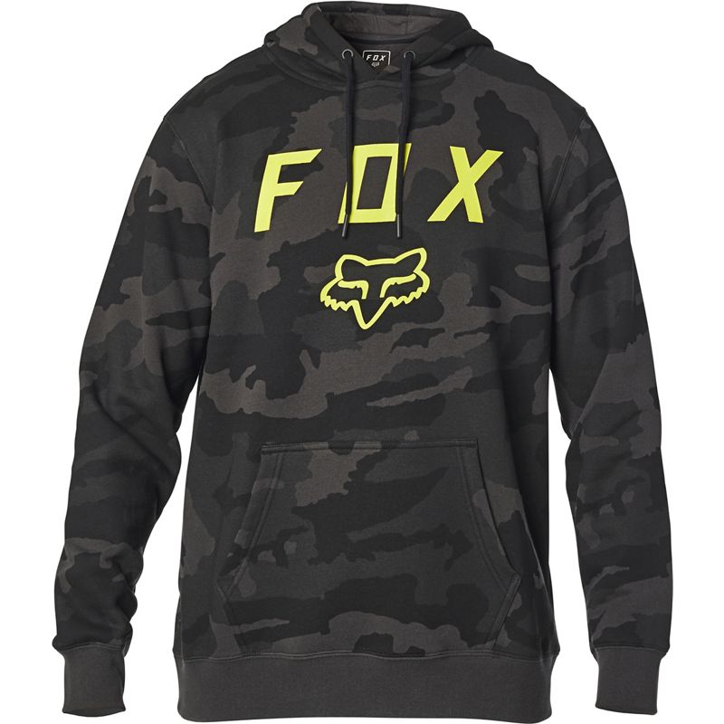 Hoodie Fox Legacy Moth Fleece Black Camo - Image 1
