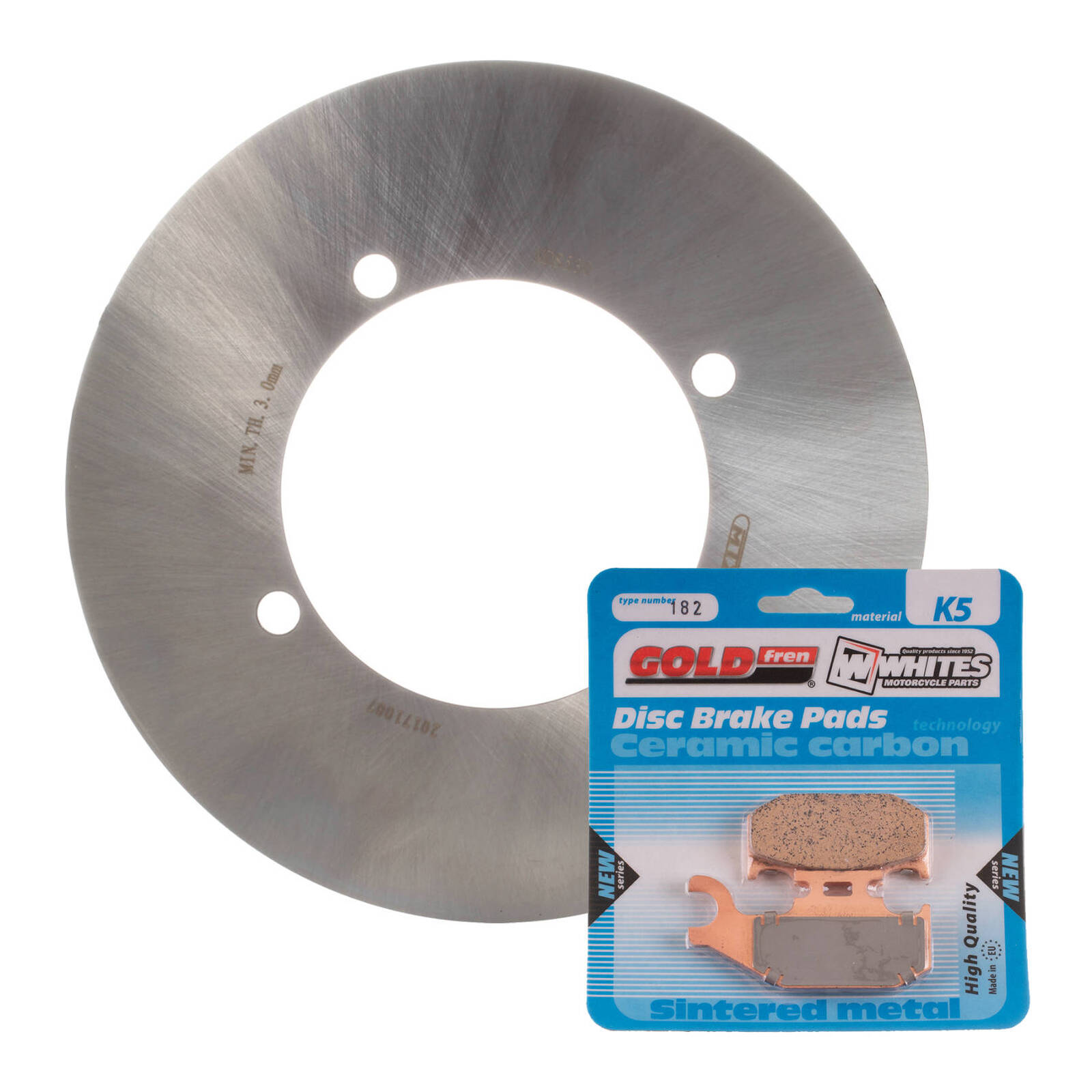 Brake Disc & Pad Rear Kit - Yamaha YFM450FA Grizzly '07-'09 - Image 1