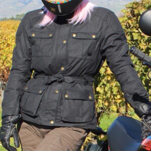Merlin Ashley Wax Road Jacket Ladies Black - Image 4