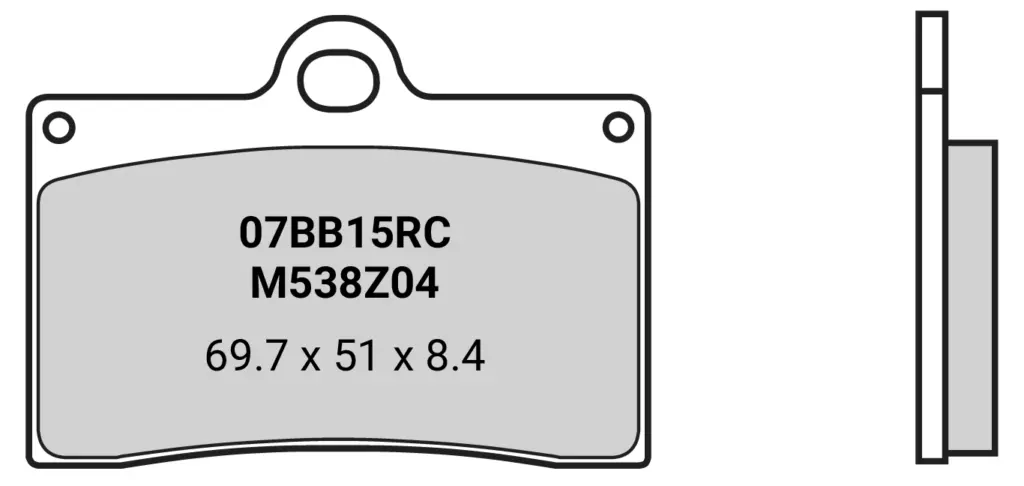 BRAKE PADS FRONT Z04 RACE ONLY 107A48653 - 07BB15 - 07YA23