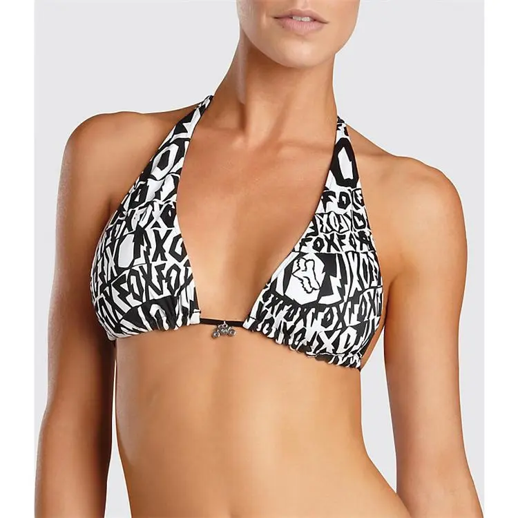 WOMENS SMASH STRING TRIANGLE BIKINI TOP [BUBBLEGUM] XS