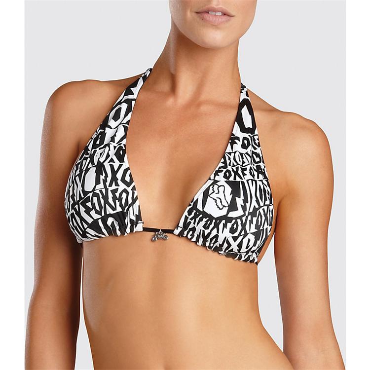 WOMENS SMASH STRING TRIANGLE BIKINI TOP [BUBBLEGUM] XS - Image 2
