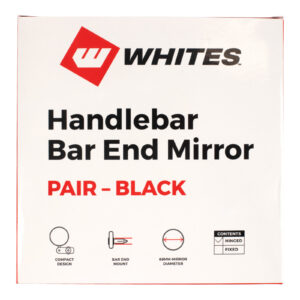 WMP Handlebar Bar End Mirrors Pair - Hinged - Black - Image 3
