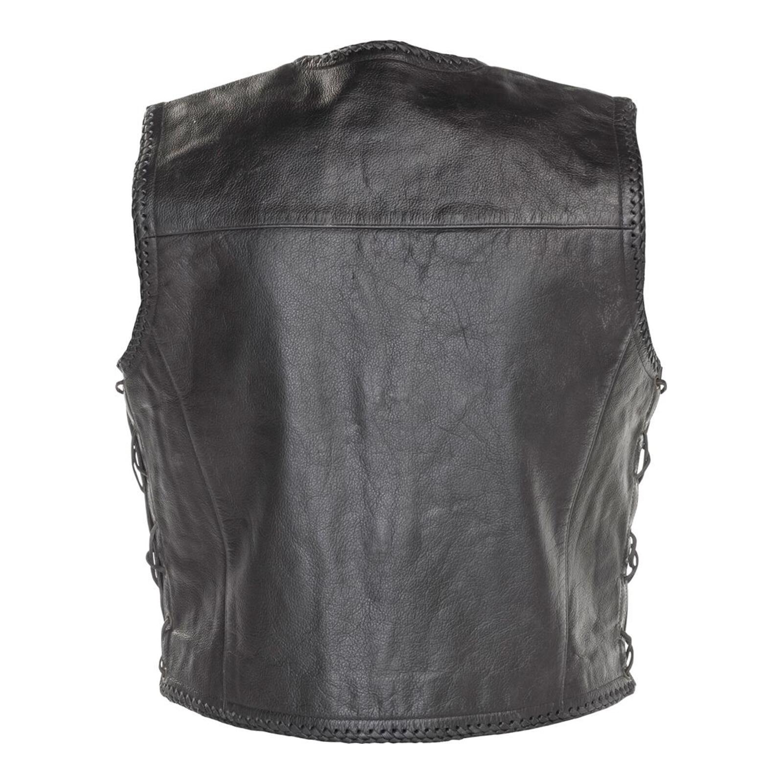 Richa Gilet Sadic Leather Vest with Laces - Black (5XL / EU62 / 52") - Image 2
