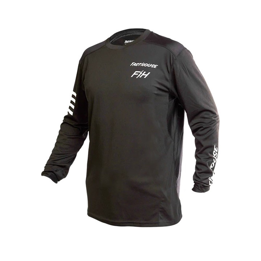 Fasthouse Alloy Rally Long Sleeve Jersey Youth Black - Image 1