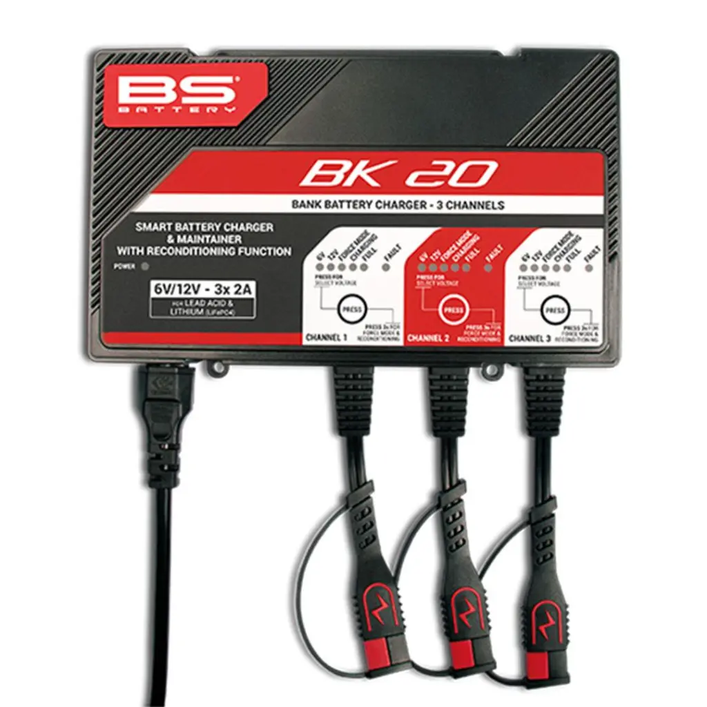 BS BATTERY CHARGER BK20 LEAD ACID/LITHIUM 6-12-12.8V [NO COLOUR] 2A