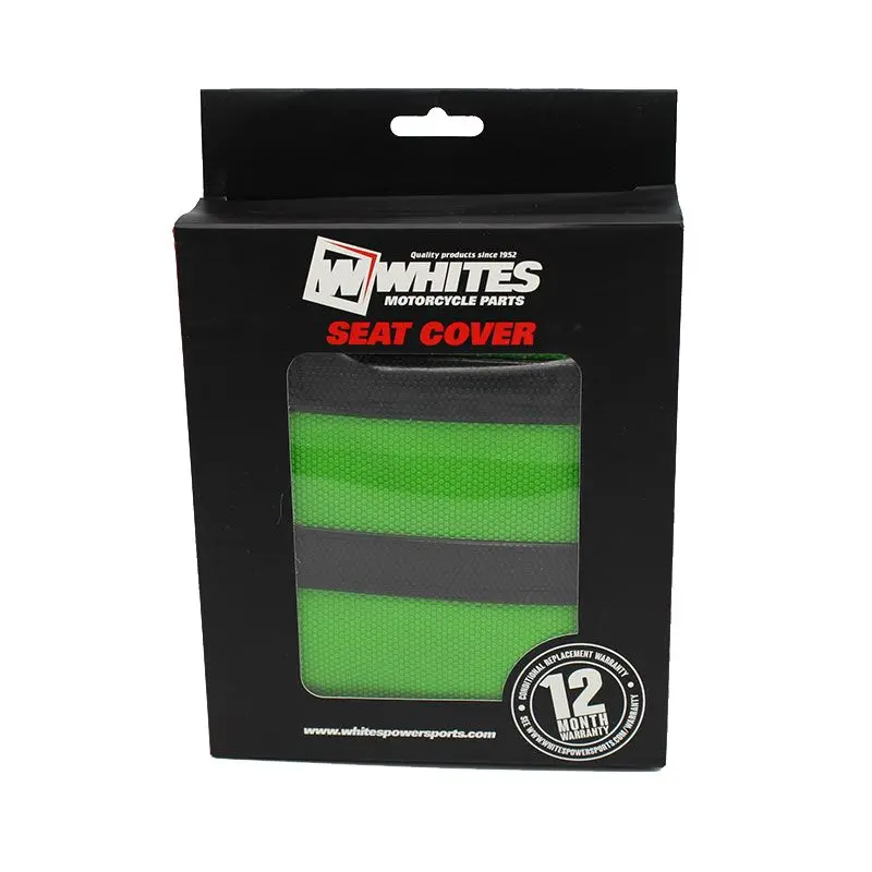 WHITES SEAT COVER GRN/BLK KAW KX80/85/100 98-13
