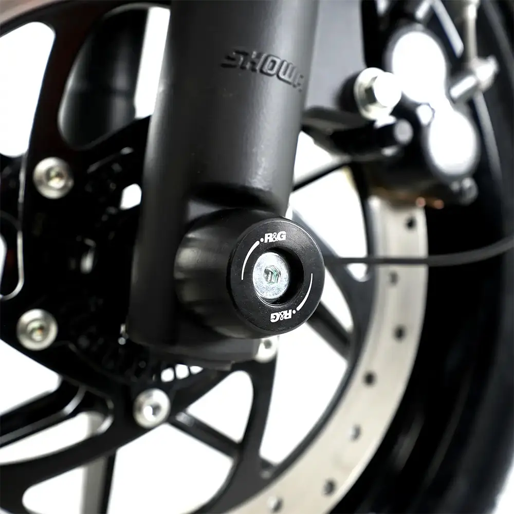 Black Royal Enfield Himalayan 450 Fork Protectors R&G
