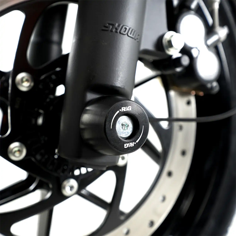 Black Royal Enfield Himalayan 450 Fork Protectors R&G - Image 1