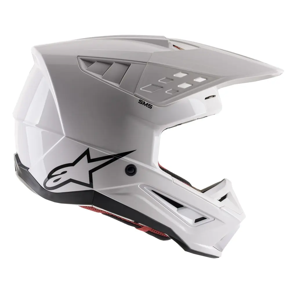 Alpinestars S-M5 Solid Motocross Helmet White Gloss
