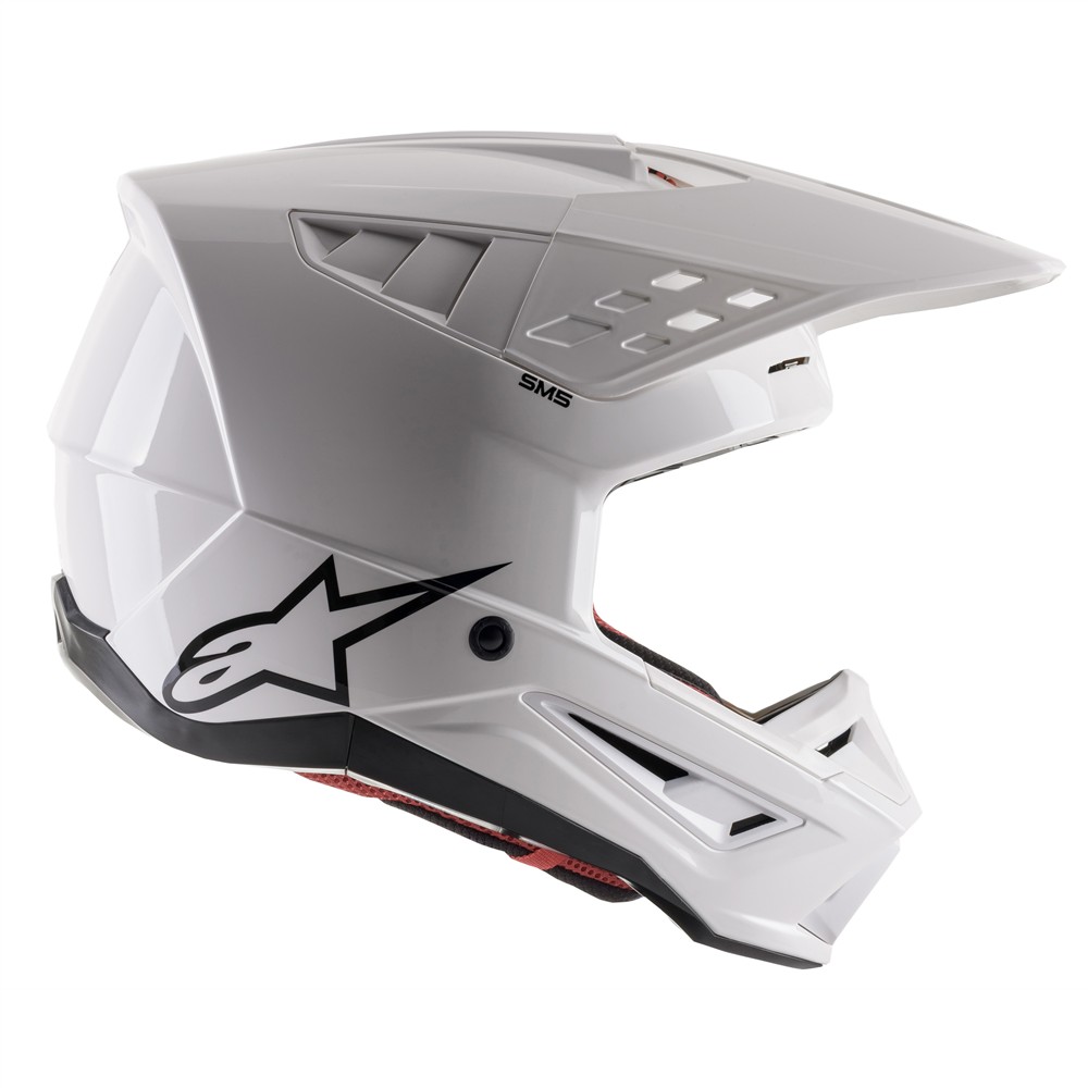 Alpinestars S-M5 Solid Motocross Helmet White Gloss - Image 1