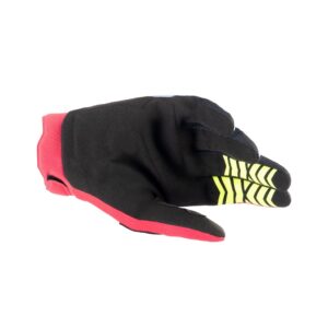 Alpinestars Youth Full Bore Motocross Gloves Light Blue/Red Berry/Black - Image 2