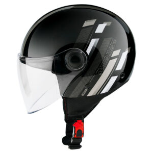 MT Street Scope Open Face Helmet Black/Grey - Image 2