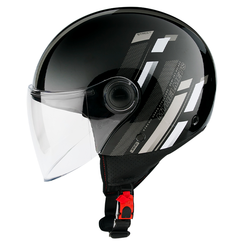 MT Street Scope Open Face Helmet Black/Grey - Image 2