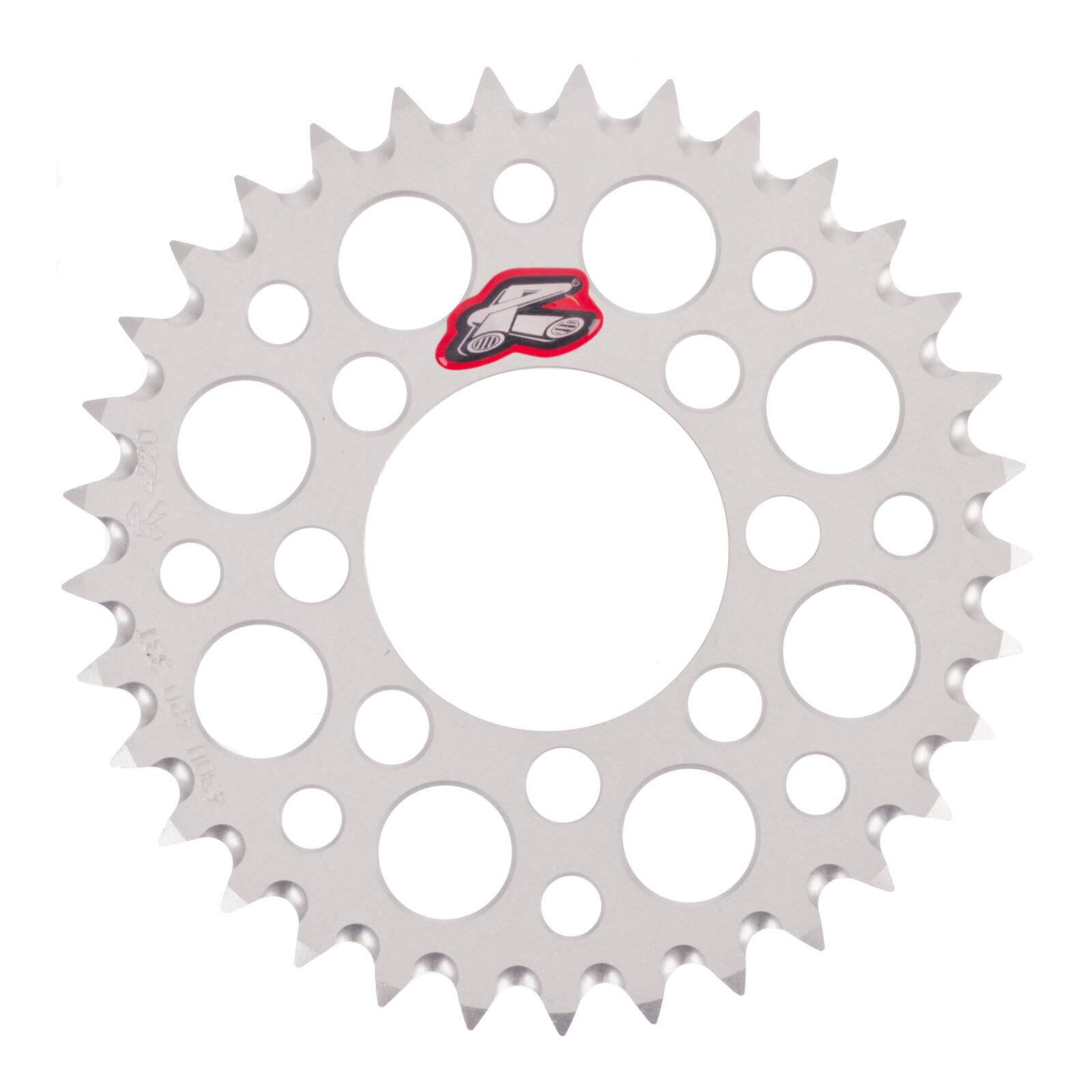 Renthal Sprocket Rear Silver 33T Alloy 7075 T6 Grooved - Image 1