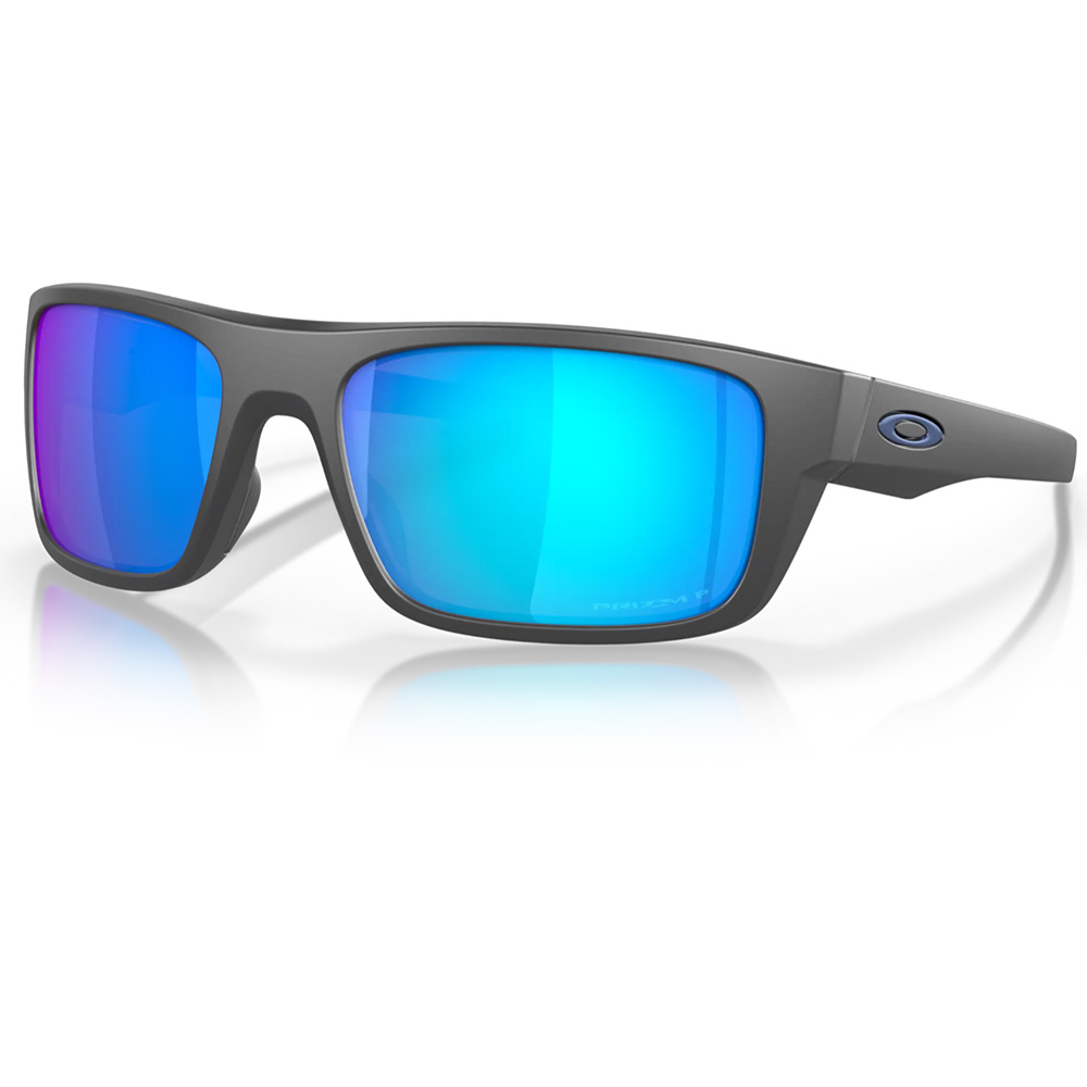 Oakley Drop Point Sunglasses Matte Dk Grey w/PRIZM Sapph Polar - Image 1