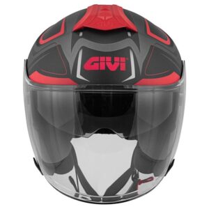 Givi X22 Planet Jet Open Face Helmet Grey/Red - Image 1