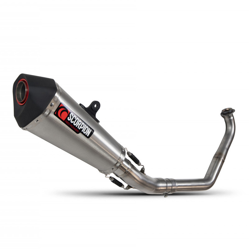YZF-R125 Serket Taper Full System Brushed Stainless Steel Sleeve 2019-2020 - Image 1